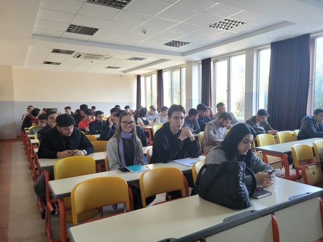 Students in a lecture hall